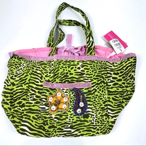 Cia Maritima Tiger Print Beach Bag Tote - Picture 1 of 8